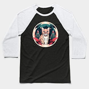 Ocelot in Ornament, Love Cats Baseball T-Shirt